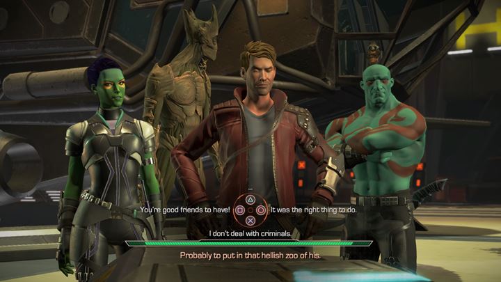 1 - Marvels Guardians of the Galaxy: Handing the body over to Nova Corps - Marvels Guardians of the Galaxy: Episode 1 - Tangled Up in Blue - Marvels Guardians of the Galaxy: The Telltale Series Game Guide