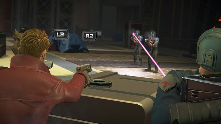 Soon, a mysterious group of mercenaries will approach your location and attempt to get a hold of the artifact youve taken off Thanos by force - Marvels Guardians of the Galaxy: Handing the body over to Nova Corps - Marvels Guardians of the Galaxy: Episode 1 - Tangled Up in Blue - Marvels Guardians of the Galaxy: The Telltale Series Game Guide