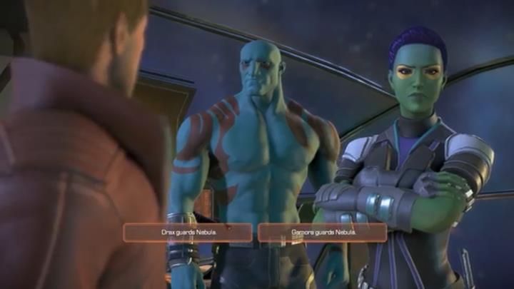 At this moment you are faced with the third important choice in this episode - Marvels Guardians of the Galaxy: Chapter 5 - Fly By Night - Marvels Guardians of the Galaxy: Episode 2 - Under Pressure - Marvels Guardians of the Galaxy: The Telltale Series Game Guide