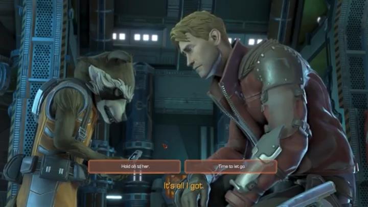 You are faced with another important choice in this episode - Marvels Guardians of the Galaxy: Chapter 6 - Space Oddity - Marvels Guardians of the Galaxy: Episode 2 - Under Pressure - Marvels Guardians of the Galaxy: The Telltale Series Game Guide