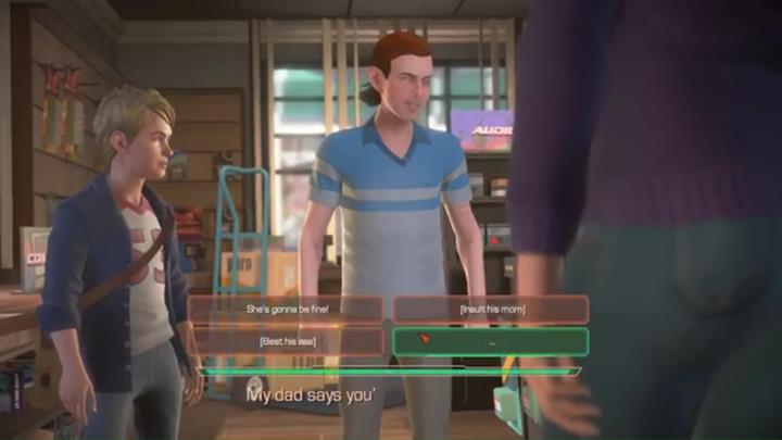 After a while, a boy shows up and starts making fun of Peters mother - Marvels Guardians of the Galaxy: Chapter 1 - Living in the Past - Marvels Guardians of the Galaxy: Episode 3 - More Than a Feeling - Marvels Guardians of the Galaxy: The Telltale Series Game Guide