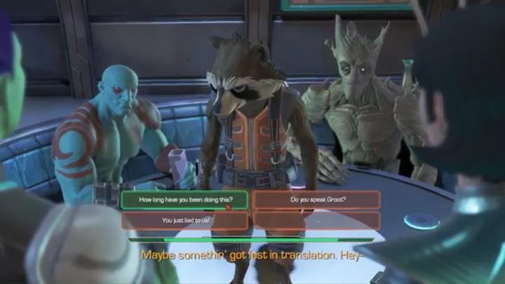 The crew will share their opinions on the artifact - Marvels Guardians of the Galaxy: Chapter 5 - Blood on the Tracks - Marvels Guardians of the Galaxy: Episode 3 - More Than a Feeling - Marvels Guardians of the Galaxy: The Telltale Series Game Guide