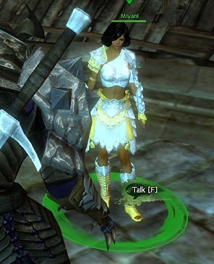 Miyani. You can buy recipes and components from her. - Mystic Forge - Crafting - Guild Wars 2 - Game Guide and Walkthrough