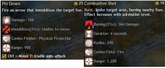 Pointing at the skill you will know if its a field or finisher. - Support, combo - Basics - Guild Wars 2 - Game Guide and Walkthrough