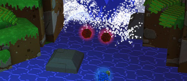 20 Baubles ready to dig under the waterfall - Start-Checkpoint 1 - World 1 - Zone 2 (Dark Woods) - Guild Wars 2: Super Adventure Box - Game Guide and Walkthrough