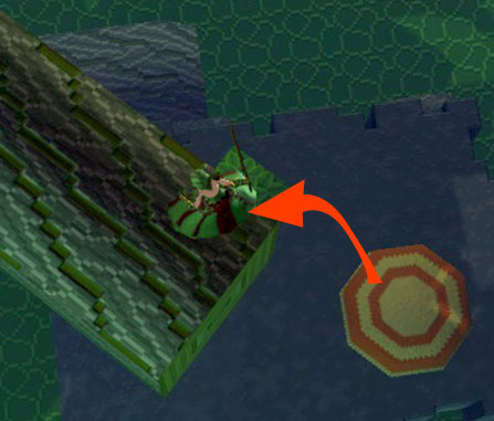 Jump from the trampoline to big branch - Checkpoint 1-2 - World 1 - Zone 3 (Kingdom of Fungus) - Guild Wars 2: Super Adventure Box - Game Guide and Walkthrough