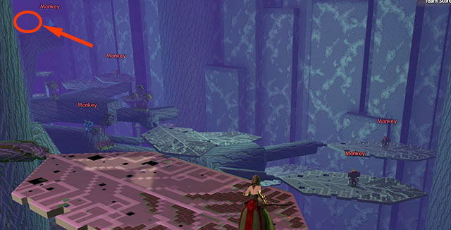 Single Bauble guarded by blue monket - Checkpoint 1-2 - World 1 - Zone 3 (Kingdom of Fungus) - Guild Wars 2: Super Adventure Box - Game Guide and Walkthrough