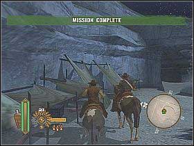 Quickly jump onto the horse standing under the bridge and ride through the town with your comrades [1] - Escape the Jail - Main Missions - GUN - Game Guide and Walkthrough