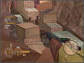 Return with Clay to your trap and place the fourth explosive barrel near the rock - Ambush the Train - Main Missions - GUN - Game Guide and Walkthrough