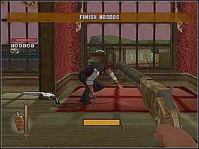 In the first order, eliminate the gunmen located below - Take Down Hoodoo - Main Missions - GUN - Game Guide and Walkthrough