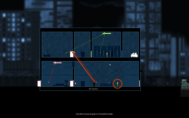 Then activate the Circuit Box and connect the light switch with the door on the floor above, press the light switch and use the staircase to move up - #8 - Collins: intex - Walkthrough - Gunpoint - Game Guide and Walkthrough
