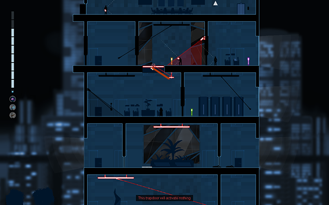 Connect the sound sensor with the flap located on the ceiling of the third floor - #19 - Gessler: Come and fucking get me (The End) - Walkthrough - Gunpoint - Game Guide and Walkthrough