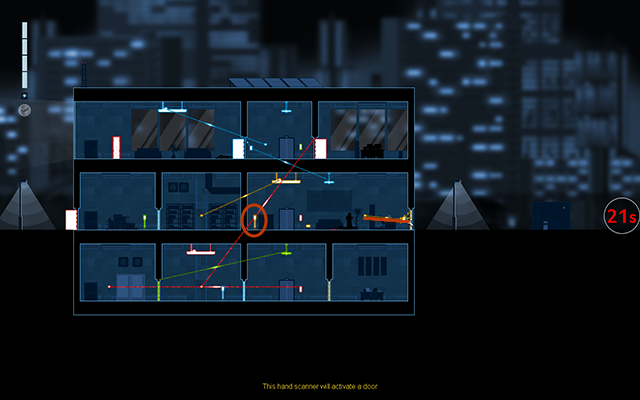 Use the elevator to get on the floor below - #14 - Mayfield: The DataSec Recording - Walkthrough - Gunpoint - Game Guide and Walkthrough