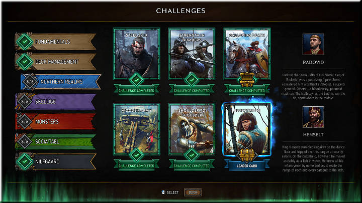In this mode, the player can play the tutorial, which explains the gameplay basics very well - Gwent The Witcher Card Game: Main Menu and Game Modes - Gwent The Witcher Card Game: Gameplay Basics - Gwent: The Witcher Card Game Guide