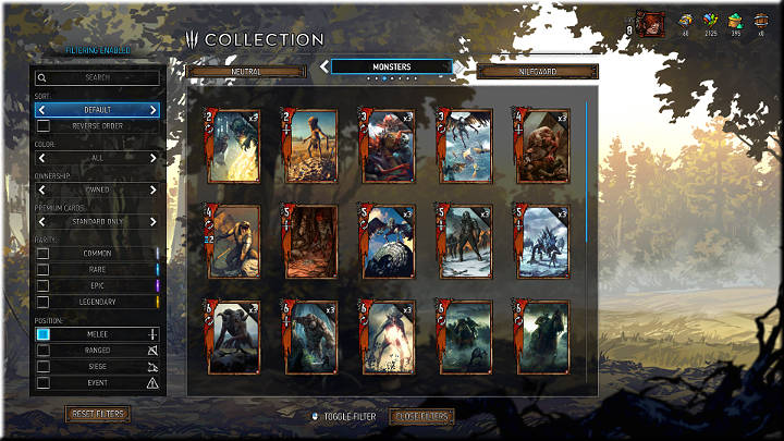 Melee units can be recognized by the sword icon right under the attack point number - Gwent The Witcher Card Game: Positions of Cards - Gwent The Witcher Card Game: Card Types - Gwent: The Witcher Card Game Guide