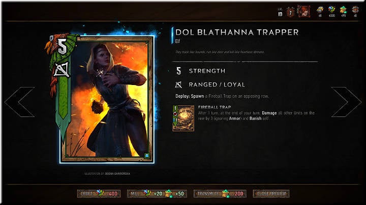 Ambushes are played to the opponents side of the board - Gwent The Witcher Card Game: Positions of Cards - Gwent The Witcher Card Game: Card Types - Gwent: The Witcher Card Game Guide