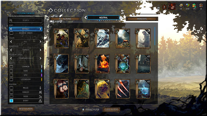 Events are cards that trigger additional effect on the board, a negative or a positive one - Gwent The Witcher Card Game: Positions of Cards - Gwent The Witcher Card Game: Card Types - Gwent: The Witcher Card Game Guide