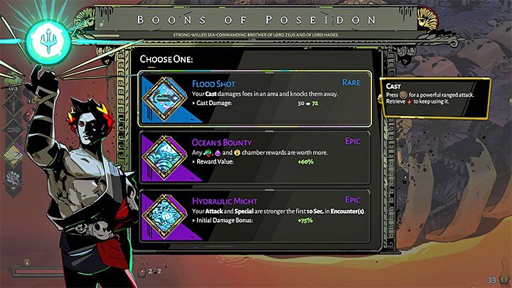 During the game you can encounter chambers that allow you to choose one out of several available rewards (usually three) - Hades: Starting tips - Basics - Hades Guide