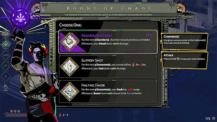 Additional note - some of the boons offered by Chaos (such as Enshrouded Strike) temporarily obscure the symbols with an eye symbol, forcing you to choose doors at random - Hades: Door symbols - what do they mean? - FAQ - Hades Guide