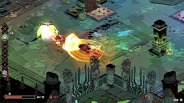 The standard spear attack has two main functions - you can make a single thrust with this weapon or hold the button and start a Spin Attack - Hades: Eternal Spear - In-game weapons - Hades Guide