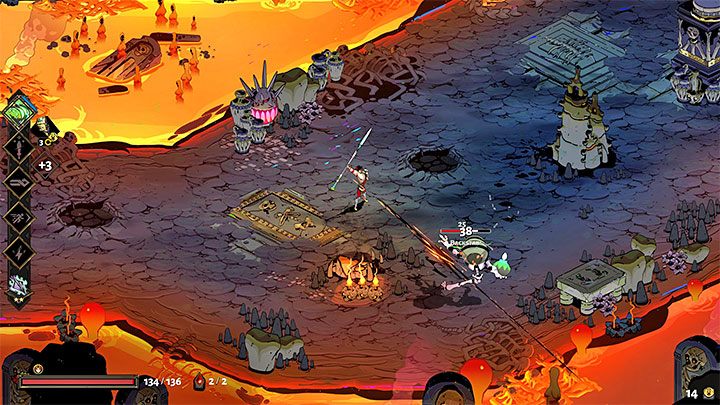 Throwing the spear is also very useful and interesting (special attack button), because this way, you can reach enemies who are even further away - Hades: Eternal Spear - In-game weapons - Hades Guide