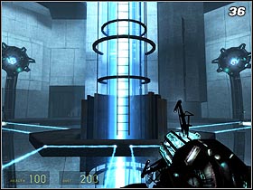 Thanks to the bridge rotation that it caused, you can now reach the ladder (#36) that leads to the upper level - Direct Intervention | Walkthrough - Walkthrough - Half-Life 2: Episode One Game Guide & Walkthrough