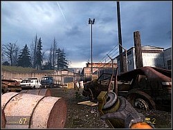 Head towards the building taking cover behind the cars - Under the radar p. I - Walkthrough - Half-Life 2: Episode Two Game Guide & Walkthrough