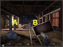 Theres a shotgun on the table and a locker with some goods - To the White Forest p. II - Walkthrough - Half-Life 2: Episode Two Game Guide & Walkthrough