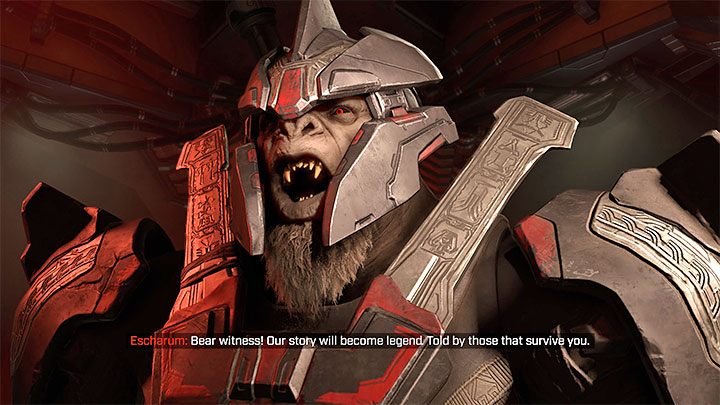 You should definitely use this opportunity and look around, find better weapons and restock - Halo Infinite: Escharum - boss, how to defeat? - Bosses - Halo Infinite Guide