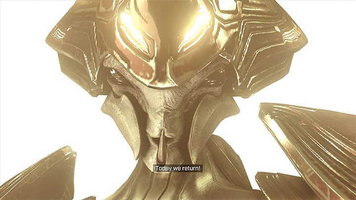 The fight against the final boss will not start immediately after entering the room and you can use this time to pick up the weapons, ammunition and grenades from the area - Halo Infinite: Harbinger (Final boss) - boss, how to defeat? - Bosses - Halo Infinite Guide