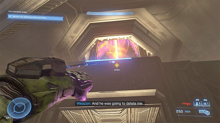 Start by reaching the terminal to access the system - Halo Infinite: The Command Spire - walkthrough - Main missions - Halo Infinite Guide