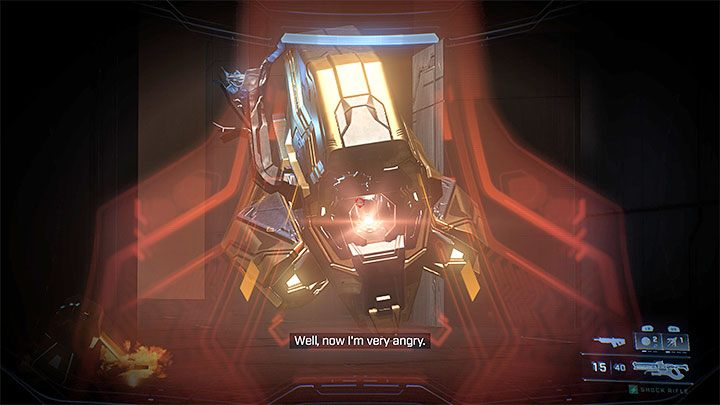 The basic principles of this fight have remained unchanged - you must aim at the machine's cannonsin order to weaken them and ultimately destroy them - Halo Infinite: The Command Spire - walkthrough - Main missions - Halo Infinite Guide