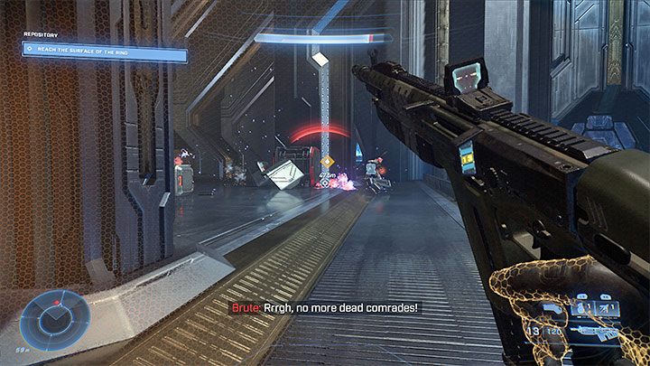 After watching the cutscenes, go to the new exit, at which enemies appeared - Halo Infinite: Repository - walkthrough - Main missions - Halo Infinite Guide