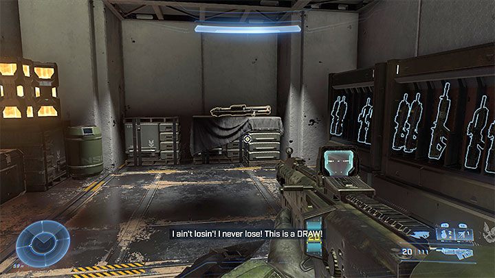 Linear corridors will lead you to the second training hangar, where another big battle awaits you - Halo Infinite: House of Reckoning - walkthrough - Main missions - Halo Infinite Guide