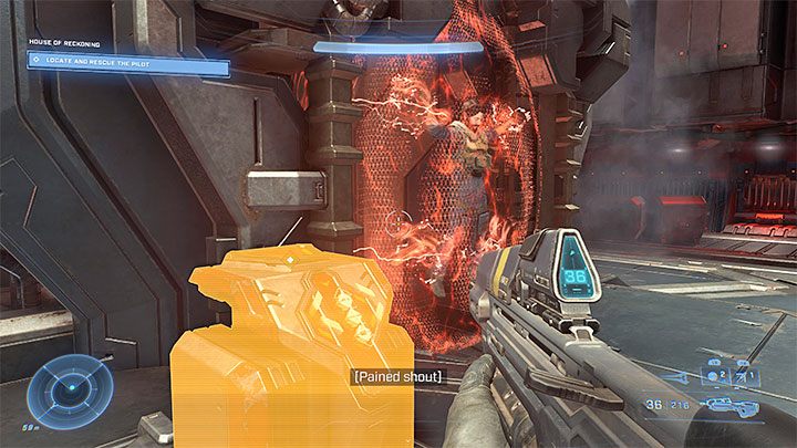 After winning the boss fight, get to the switch to activate the new elevator - Halo Infinite: House of Reckoning - walkthrough - Main missions - Halo Infinite Guide