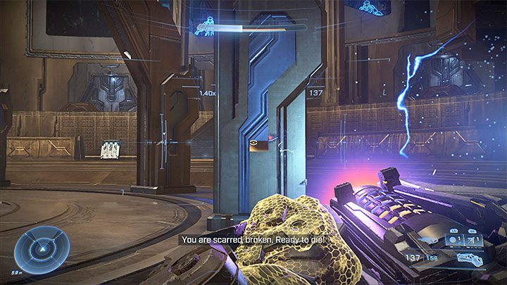 Avoiding the attacks of Harbinger can be, unfortunately, problematic - Halo Infinite: Silent Auditorium - walkthrough - Main missions - Halo Infinite Guide