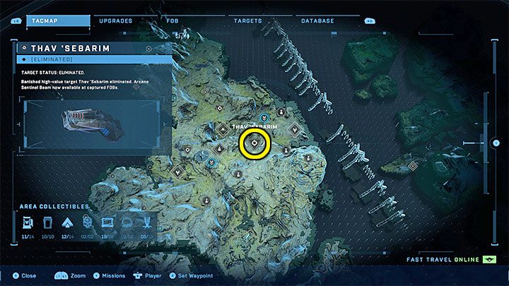 You'll find the target in the northwest section of the world map - Halo Infinite: High-value Targets - walkthrough - Side tasks - Halo Infinite Guide