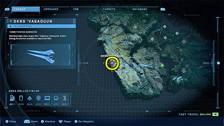 You'll find the target in the southwest section of the world map - Halo Infinite: High-value Targets - walkthrough - Side tasks - Halo Infinite Guide