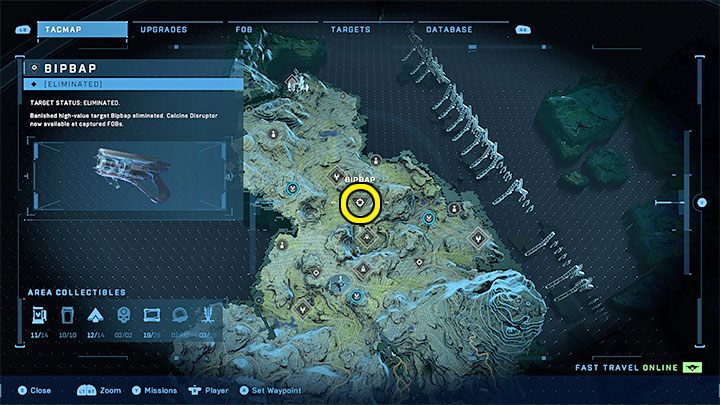 You'll find the target in the northwest section of the world map - Halo Infinite: High-value Targets - walkthrough - Side tasks - Halo Infinite Guide