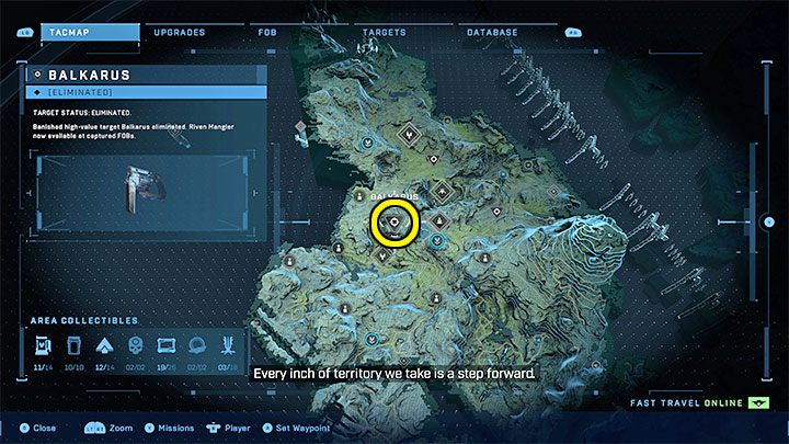 You'll find the target in the northwest section of the world map - Halo Infinite: High-value Targets - walkthrough - Side tasks - Halo Infinite Guide