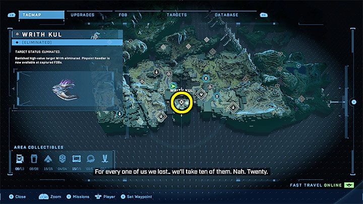 You'll find the target in the southern section of the world map - Halo Infinite: High-value Targets - walkthrough - Side tasks - Halo Infinite Guide