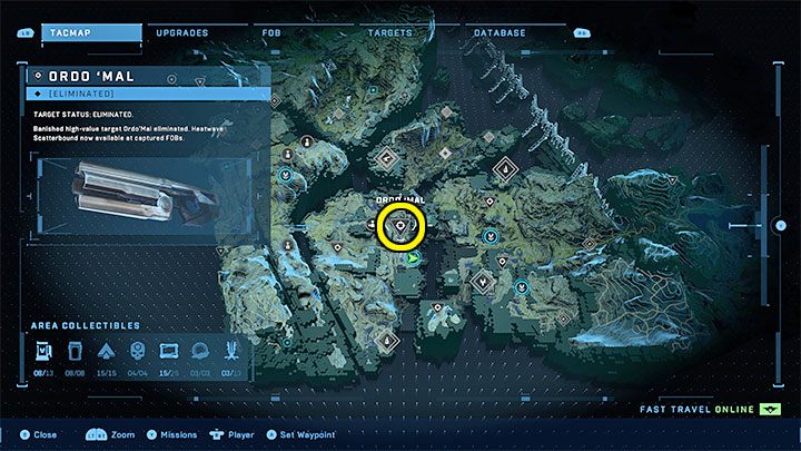 You'll find the target in the southern section of the world map - Halo Infinite: High-value Targets - walkthrough - Side tasks - Halo Infinite Guide
