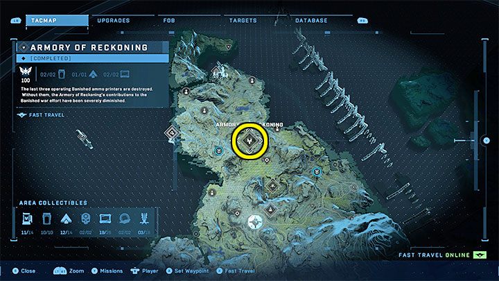 The enemy base is located in the north-western part of the world map - Halo Infinite: Banished Outposts - walkthrough - Additional tasks - Halo Infinite Guide