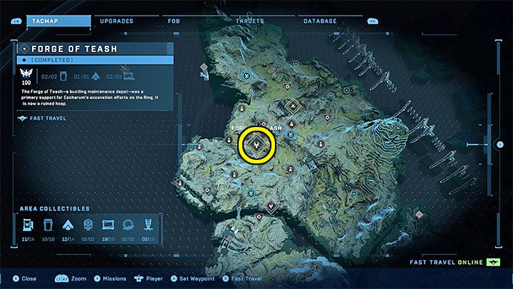 The enemy base is located in the northern part of the map - Halo Infinite: Banished Outposts - walkthrough - Additional tasks - Halo Infinite Guide