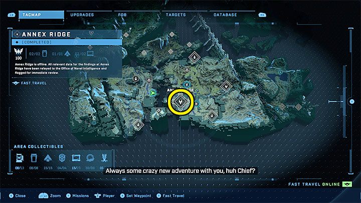 The enemy base is located in the southern part of the map - Halo Infinite: Banished Outposts - walkthrough - Additional tasks - Halo Infinite Guide