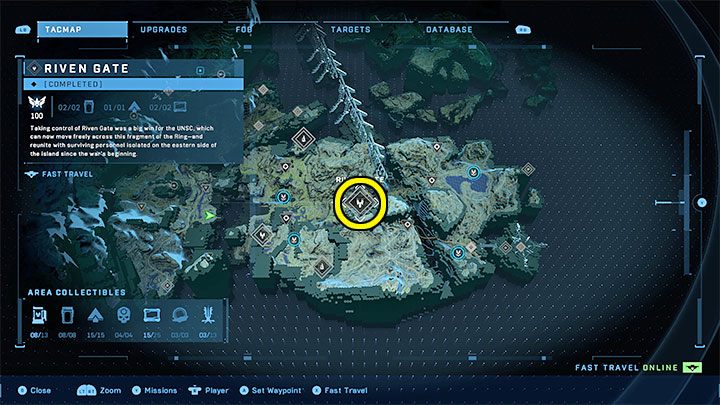 The enemy base is located in the south-eastern part of the map - Halo Infinite: Banished Outposts - walkthrough - Additional tasks - Halo Infinite Guide