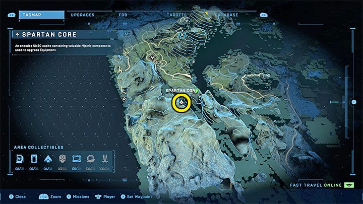 The core is far to the south of the FOB Golf, near the Carrera unit marker - Halo Infinite: FOB bases and single secrets (Lockdown) - all skulls, audio logs - Lockdown - Halo Infinite Guide