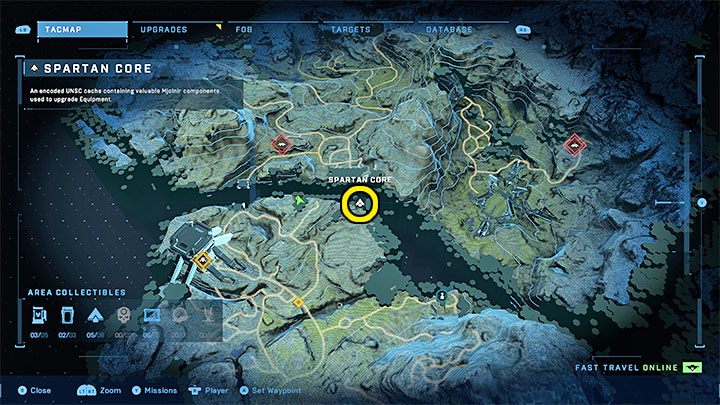 The core is located to the east of the Tower and the Briglard target - Halo Infinite: FOB bases and single secrets (Lockdown) - all skulls, audio logs - Lockdown - Halo Infinite Guide