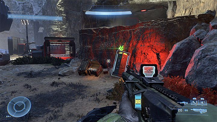 The Mjolnir Armor Locker is also in the southwest part of the excavation site and you can get it right after you collect the Spartan Core described above - Halo Infinite: Excavation Site (Connections) - all collectibles, Spartan cores - Connections - Halo Infinite Guide