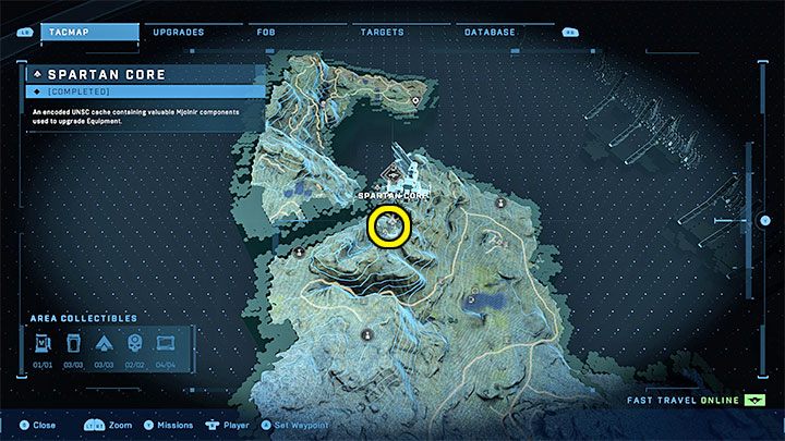 Both cores are at the northern end of the region, next to Outpost Tremonius - Halo Infinite: Mjolnir Armory and Spartan Cores (Connections) - Connections - Halo Infinite Guide